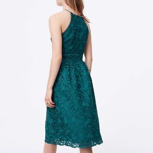 Ann Taylor Lace Halter Dress (Teal)